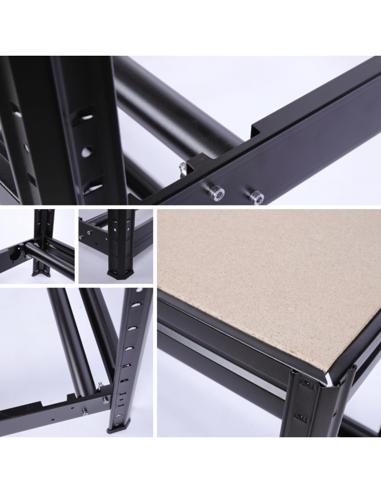 Regały - Regał na opony 177×120×60 cm/ 3 półki – Metalowy/ Czarny - product b2b.wamar.biz 17
