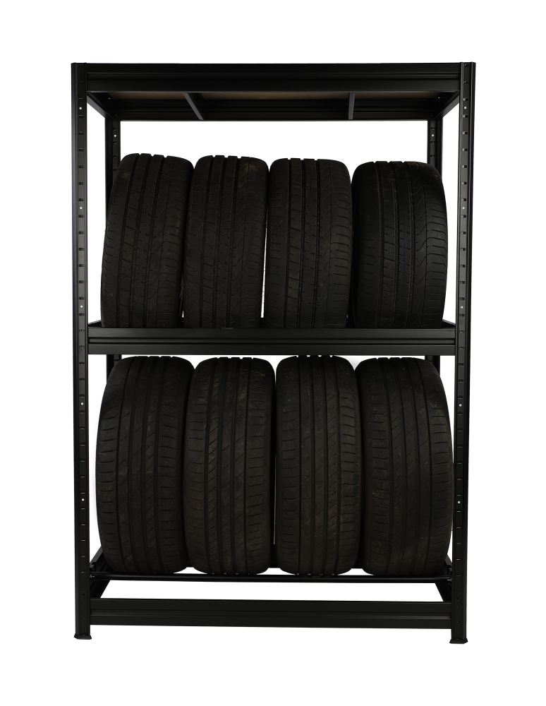 Regały - Regał na opony 177×120×60 cm/ 3 półki – Metalowy/ Czarny - product b2b.wamar.biz 30