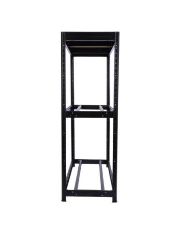 Regały - Regał na opony 177×120×60 cm/ 3 półki – Metalowy/ Czarny - product 36