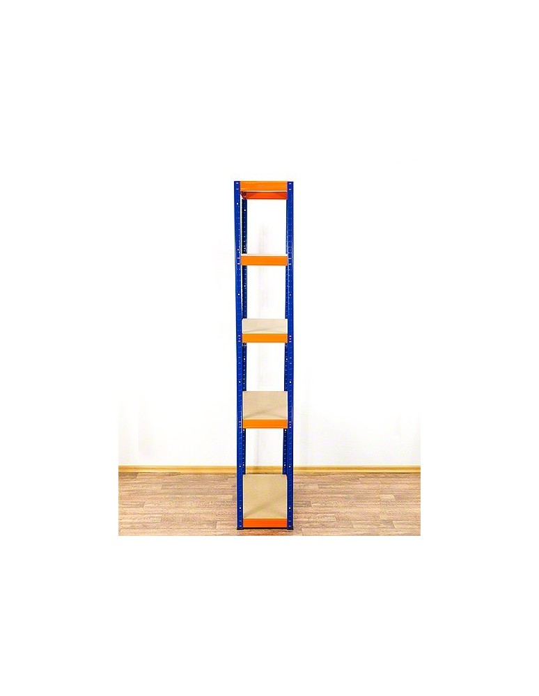Magazynowe regały metalowe - Regał Helios 196x75x45 cm 5 półek/350kg Biało-Pomarańczowy - product b2b.wamar.biz 22