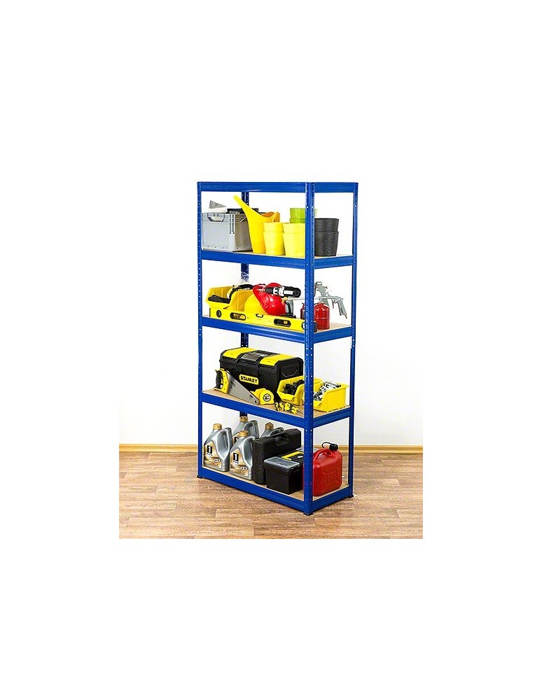 Magazynowe regały metalowe - Regał Helios 180x120x60 cm 5 półek/350kg Biało-Pomarańczowy - product b2b.wamar.biz 48