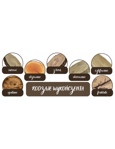 Plastry Okrągłe - PLASTER DREWNA krążek 40-45cm gr 5,0 DĄB na stół - product 7