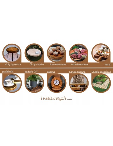Plastry Okrągłe - PLASTER DREWNA krążek 40-45cm gr 5,0 DĄB na stół - product 9