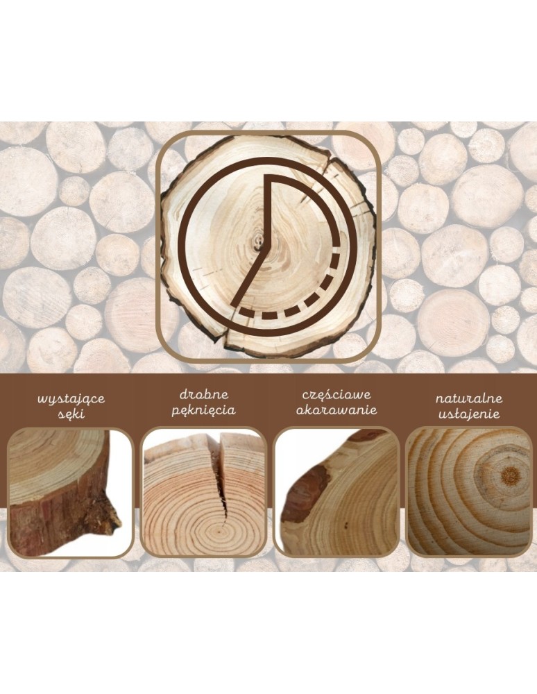 Plastry Okrągłe - PLASTER DREWNA krążek 40-45cm gr 5,0 DĄB na stół - product b2b.wamar.biz 12