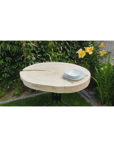 Plastry Okrągłe - PLASTER DREWNA TOPOLI BLAT NA STOLIK KAWOWY 145011 - produkt 3