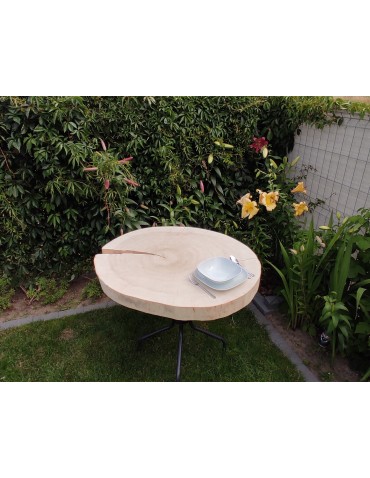 Plastry Okrągłe - PLASTER DREWNA TOPOLI BLAT NA STOLIK KAWOWY 145011 - produkt 4