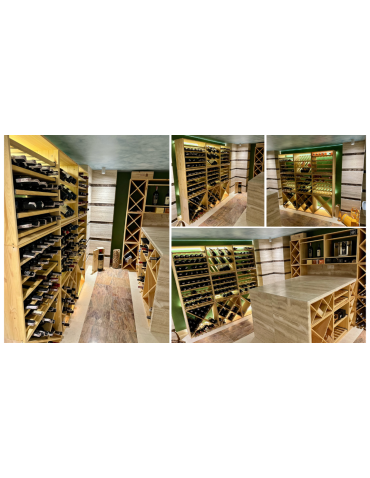 Skrzynkowe regały RW61 - Regał na wino modułowy stojak na wino szafka na butelki 5 butelek SKOŚNY - product 15