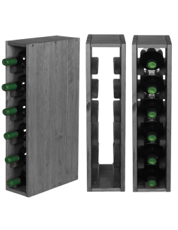 Regał na wino modułowy stojak na wino szafka na butelki 6 butelek WĄSKI