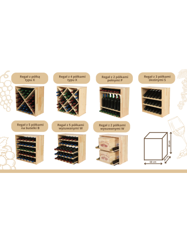 Skrzynkowe regały RW61 - Regał na wino modułowy stojak na wino szafka na butelki 14 butelek .:. - product 8