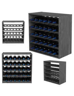 Regał na wino modułowy stojak na wino szafka na butelki 30 butelek 5 leżni