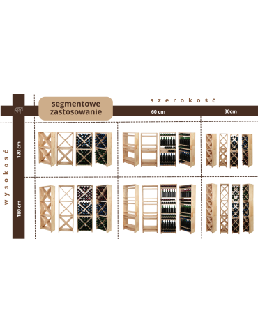 Skrzynkowe regały RW61 - Regał na wino modułowy stojak na wino szafka na butelki 32 butelki .:. - product 10