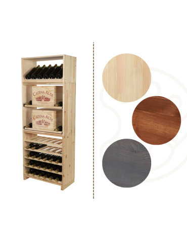 Skrzynkowe regały RW61 - Regał na wino modułowy stojak na wino szafka na butelki 32 butelki .:. - product 13