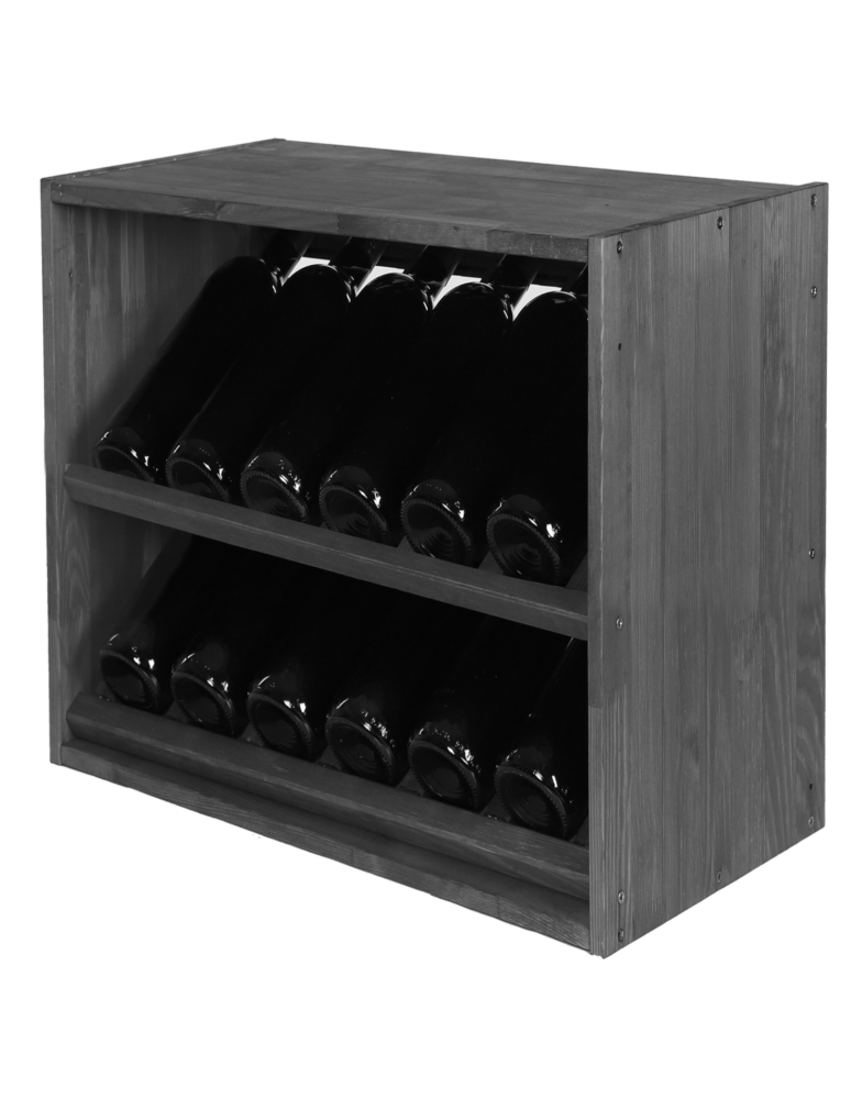 Skrzynkowe regały RW61 - Regał na wino stojak na wino szafka na butelki 12 butelek ukośne leżnie EKO - product b2b.wamar.biz 3