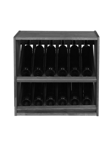 Skrzynkowe regały RW61 - Regał na wino stojak na wino szafka na butelki 12 butelek ukośne leżnie EKO - product 4