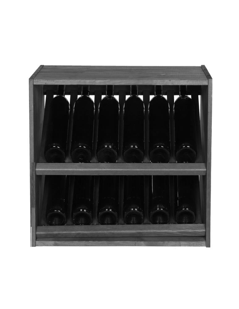 Skrzynkowe regały RW61 - Regał na wino stojak na wino szafka na butelki 12 butelek ukośne leżnie EKO - product b2b.wamar.biz 4