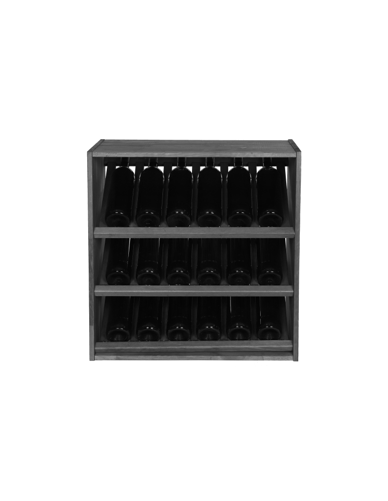 Skrzynkowe regały RW61 - Regał na wino stojak na wino szafka na butelki 18 butelek ukośne leżnie EKO - product b2b.wamar.biz 2
