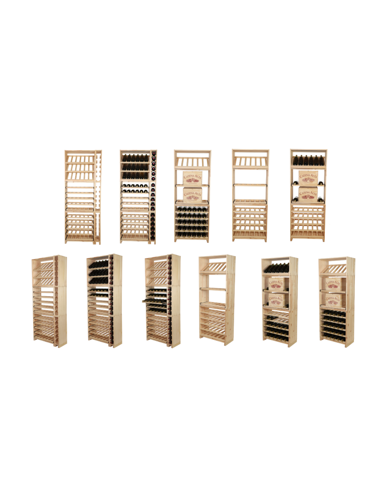Skrzynkowe regały RW61 - Regał na wino stojak na wino szafka na butelki 18 butelek ukośne leżnie EKO - product b2b.wamar.biz 11