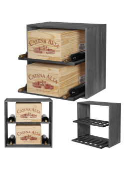 Regał na wino stojak na wino szafka na butelki 12 butelek WYSUWANE LEŻNIE