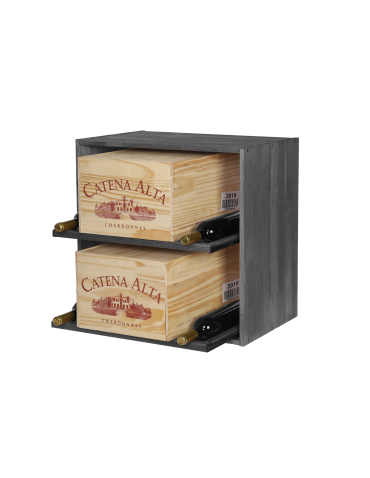 Skrzynkowe regały RW61 - Regał na wino stojak na wino szafka na butelki 12 butelek WYSUWANE LEŻNIE - product 6