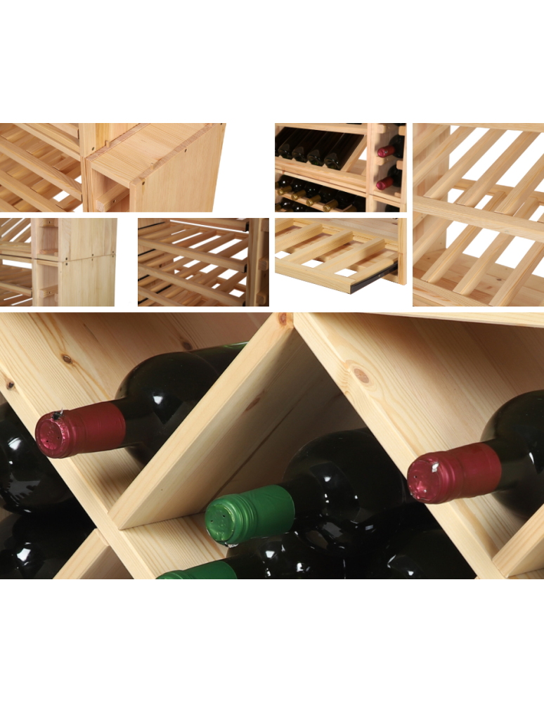 Skrzynkowe regały RW61 - Regał na wino solidny stojak na wino szafka na butelki regał typu X POJEMNY - product b2b.wamar.biz 7