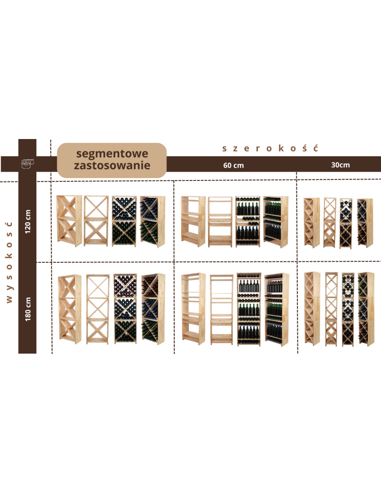 Skrzynkowe regały RW61 - Regał na wino stojak na wino szafka na butelki regał typu 4X POJEMNY EKO - product b2b.wamar.biz 10