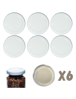 Zakrętki do słoików dekielki pokrywki nakrętki wieczka 53mm 6 szt WZÓR B