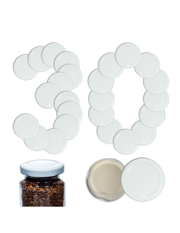 Zakrętki do słoików dekielki pokrywki nakrętki wieczka 53mm 30 szt WZÓR B