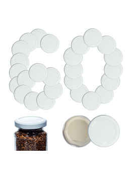 Zakrętki do słoików dekielki pokrywki nakrętki wieczka  53mm 60 szt WZÓR B