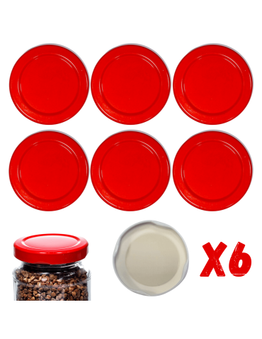 Zakrętki do słoików dekielki pokrywki nakrętki wieczka  53mm 6 szt WZÓR R