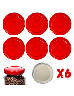 Zakrętki do słoików dekielki pokrywki nakrętki wieczka 53mm 6 szt WZÓR R