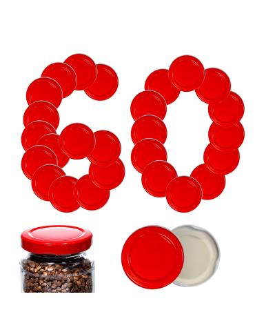 Zakrętki do słoików dekielki pokrywki nakrętki wieczka  53mm 60 szt WZÓR R