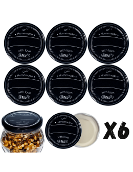 Zakrętki do słoików dekielki pokrywki nakrętki wieczka 66mm 6 szt WZÓR H