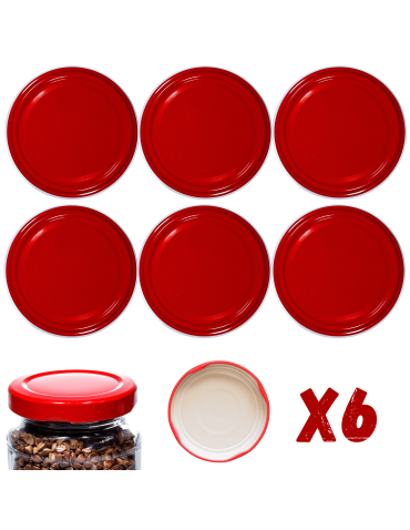 Zakrętki do słoików dekielki pokrywki nakrętki wieczka 66mm 6 szt WZÓR R
