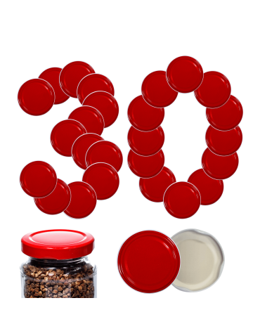 Zakrętki do słoików dekielki pokrywki nakrętki wieczka 66mm 30 szt WZÓR R