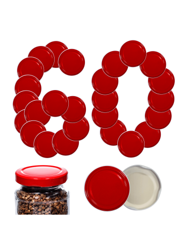 Zakrętki do słoików dekielki pokrywki nakrętki wieczka  66mm 60 szt WZÓR R