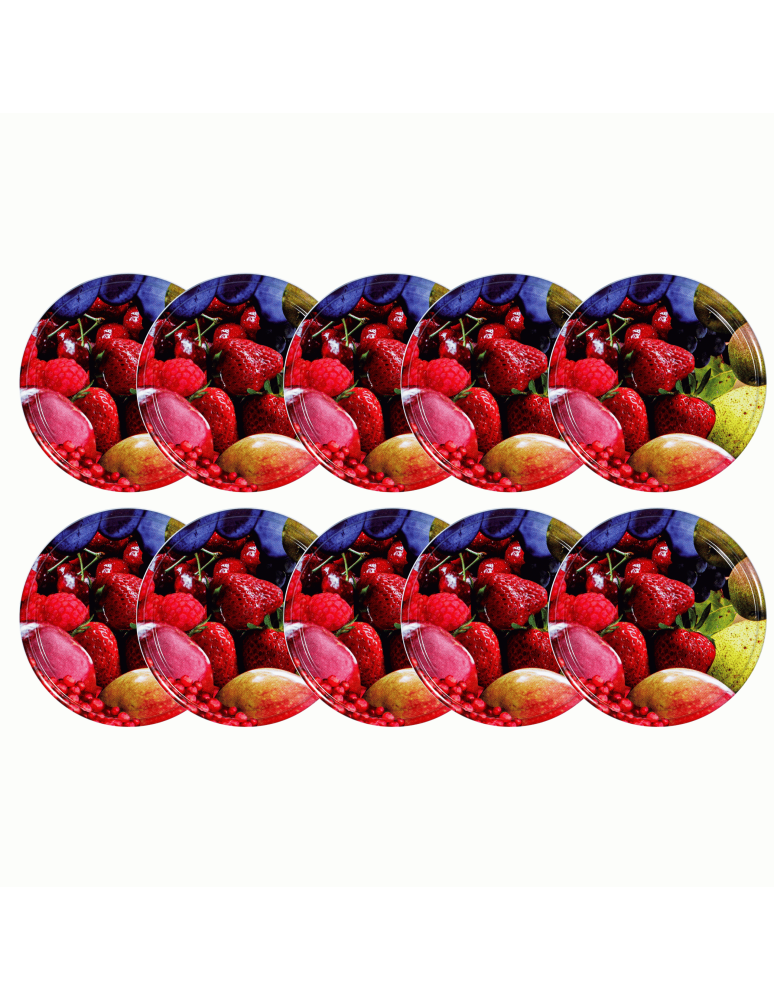 Słoiki i Dodatki - Zakrętki do słoików dekielki pokrywki nakrętki wieczka  66mm 10 szt WZÓR U - product b2b.wamar.biz 2