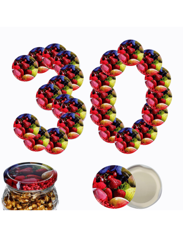 Zakrętki do słoików dekielki pokrywki nakrętki wieczka 66mm 30 szt WZÓR U