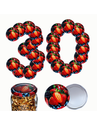 Zakrętki do słoików dekielki pokrywki nakrętki wieczka  66mm 30 szt WZÓR W