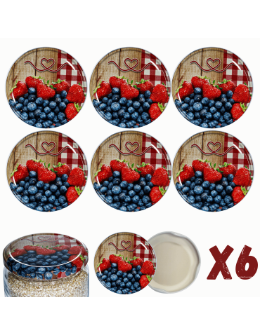 Zakrętki do słoików dekielki pokrywki nakrętki wieczka 82mm 6szt WZÓR A PZH