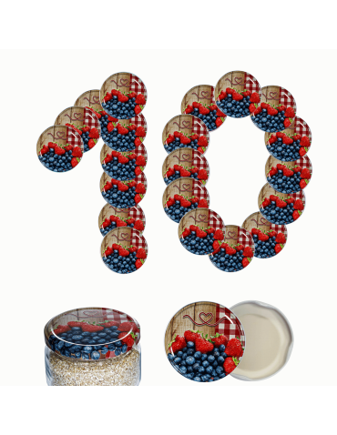 Zakrętki do słoików dekielki pokrywki nakrętki wieczka 82mm 10 szt WZÓR A