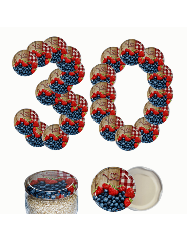 Zakrętki do słoików dekielki pokrywki nakrętki wieczka 82mm 30 szt WZÓR A