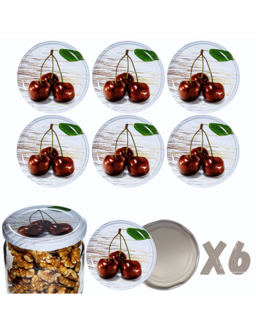 Zakrętki do słoików dekielki pokrywki nakrętki wieczka 82mm 6szt WZÓR C PZH