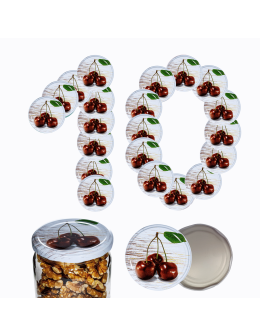 Zakrętki do słoików dekielki pokrywki nakrętki wieczka 82mm 10 szt WZÓR C