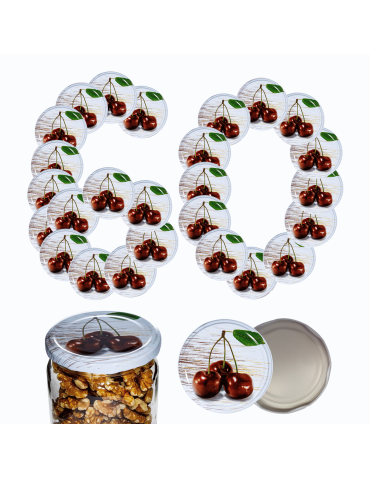 Zakrętki do słoików dekielki pokrywki nakrętki wieczka 82mm 60 szt WZÓR C