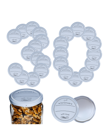 Zakrętki do słoików dekielki pokrywki nakrętki wieczka 82mm 30 szt WZÓR D