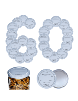 Zakrętki do słoików dekielki pokrywki nakrętki wieczka 82mm 60 szt WZÓR D