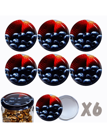 Zakrętki do słoików dekielki pokrywki nakrętki wieczka 82mm 6szt WZÓR E PZH