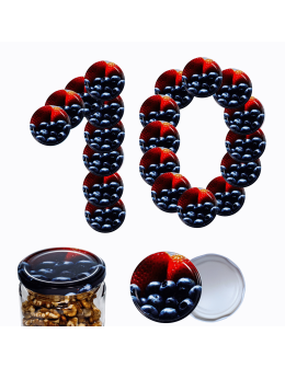 Zakrętki do słoików dekielki pokrywki nakrętki wieczka 82mm 10 szt WZÓR E