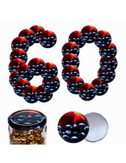 Zakrętki do słoików dekielki pokrywki nakrętki wieczka 82mm 60 szt WZÓR E