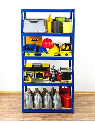 Regały - Regał Helios 180x120x30 cm 5 półek/275kg Niebiesko-Niebieski - product 10